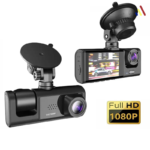 Dual-Lens Dash Cam with Night Vision & Loop Recording - 1080P - 3 Camera