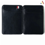 New Fashion Slim Men's Leather Magic Wallet Designer Credit Card Holder Small Cash Clip Bilfold Man Clamps for Money