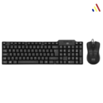 Evo Labs CM-500UK Wired Keyboard And Mouse Combo Set - Black