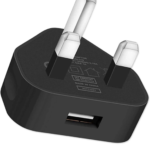 3 Pin Plug USB Mains Charger Adapter 1AMP - Fast Speed Universal Travel USB Wall Charger