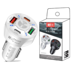 4 USB Port PD 20W+QC 3.0 Fast Car Charger