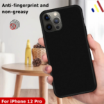 IPhone 12 Case Black Matte Silicone Cover